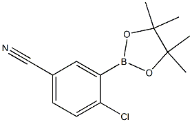 4-chloro-3-(4，4，5，5-tetramethyl-1，3，2-dioxaborolan-2-yl)benzonitrile التركيب الكيميائي