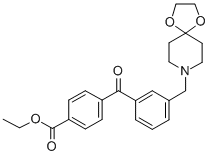 4'-carboethoxy-3-[8-(1，4-dioxa-8-azaspiro[4.5]decyl)methyl]benzophenone Chemical Structure