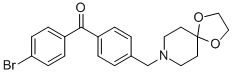 4-bromo-4'-[8-(1，4-dioxa-8-azaspiro[4.5]decyl)methyl]benzophenone التركيب الكيميائي