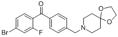 4-bromo-4'-[8-(1，4-dioxa-8-azaspiro[4.5]decyl)methyl]-2-fluorobenzophenone التركيب الكيميائي