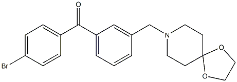 4'-bromo-3-[8-(1，4-dioxa-8-azaspiro[4.5]decyl)methyl]benzophenone Chemische Struktur