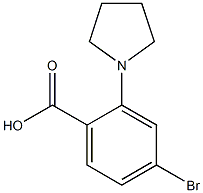 4-Bromo-2-pyrrolidinobenzoic Acid Chemical Structure