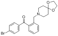 4'-bromo-2-[8-(1，4-dioxa-8-azaspiro[4.5]decyl)methyl]benzophenone التركيب الكيميائي