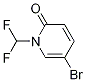 4-Bromo-1-(difluoromethyl)pyridin-2(1H)-one Chemische Struktur