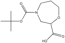 4-Boc-2-homomorpholinecarboxylic Acid Chemische Struktur