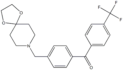 4'-[8-(1，4-dioxa-8-azaspiro[4.5]decyl)methyl]-4-trifluoromethylbenzophenone Chemical Structure