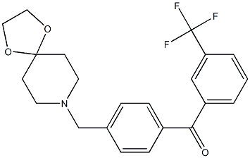 4'-[8-(1，4-dioxa-8-azaspiro[4.5]decyl)methyl]-3-trifluoromethylbenzophenone Chemical Structure