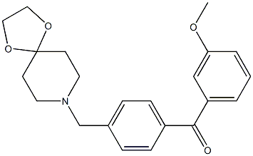 4'-[8-(1，4-dioxa-8-azaspiro[4.5]decyl)methyl]-3-methoxy benzophenone Chemical Structure