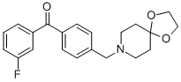 4'-[8-(1，4-dioxa-8-azaspiro[4.5]decyl)methyl]-3-fluorobenzophenone 化学構造