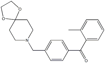 4'-[8-(1，4-dioxa-8-azaspiro[4.5]decyl)methyl]-2-methyl benzophenone التركيب الكيميائي