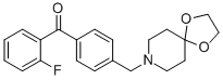 4'-[8-(1，4-dioxa-8-azaspiro[4.5]decyl)methyl]-2-fluorobenzophenone التركيب الكيميائي