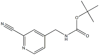 4-[(tert-Butoxycarbonylamino)methyl]-2-cyanopyridine 化学構造