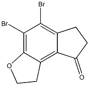 4，5-Dibromo-6，7-dihydro-1H-indeno[5，4-b]furan-8(2H)-one Chemical Structure