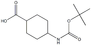 4-(tert-Butoxycarbonylamino)cyclohexanecarboxylic Acid التركيب الكيميائي