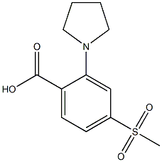 4-(Methylsulfonyl)-2-pyrrolidinobenzoic Acid Chemical Structure