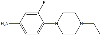 4-(4-Ethyl-1-piperazinyl)-3-fluoro-benzenamine Chemische Struktur