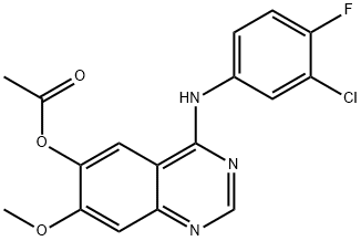 4-((3-Chloro-4-fluorophenyl)amino)-7-methoxyquinazolin-6-yl acetate Chemical Structure