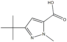 3-tert-Butyl-1-methylpyrazole-5-carboxylic Acid 化学構造