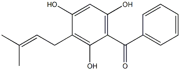 3-Prenyl-2，4，6-trihydroxybenzophenone التركيب الكيميائي