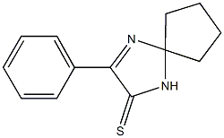 3-Phenyl-1，4-diazaspiro[4.4]non-3-ene-2-thione Chemische Struktur