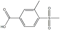 3-Methyl-4-(methylsulfonyl)benzoic Acid 化学構造