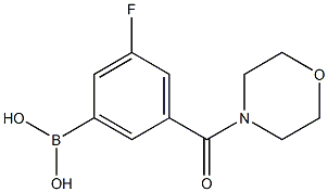 3-Fluoro-5-(morpholine-4-carbonyl)phenylboronic acid 化学構造