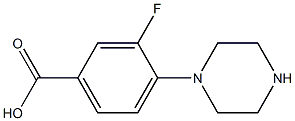 3-Fluoro-4-piperazinobenzoic Acid Chemical Structure