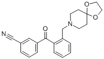 3'-cyano-2-[8-(1，4-dioxa-8-azaspiro[4.5]decyl)methyl]benzophenone Chemical Structure