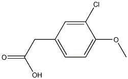 3-Chloro-4-methoxyphenylacetic Acid Chemical Structure