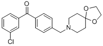 3-chloro-4'-[8-(1，4-dioxa-8-azaspiro[4.5]decyl)methyl]benozphenone 化学構造