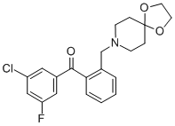 3-chloro-2'-[8-(1，4-dioxa-8-azaspiro[4.5]decyl)methyl]-5-fluorobenzophenone 化学構造