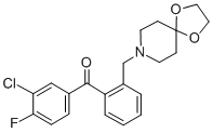 3-chloro-2'-[8-(1，4-dioxa-8-azaspiro[4.5]decyl)methyl]-4-fluorobenzophenone 化学構造