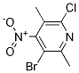 3-Bromo-6-chloro-2，4-dimethyl-5-nitropyridine Chemical Structure