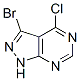 3-bromo-4-chloro-1H-pyrazolo[3，4-d]pyrimidine 化学構造