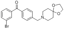 3-bromo-4'-[8-(1，4-dioxa-8-azaspiro[4.5]decyl)methyl]benzophenone Chemical Structure