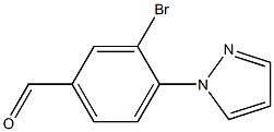 3-Bromo-4-(1-Pyrazolyl)benzaldehyde التركيب الكيميائي