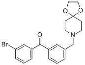 3-bromo-3'-[8-(1，4-dioxa-8-azaspiro[4.5]decyl)methyl]benzophenone Chemical Structure