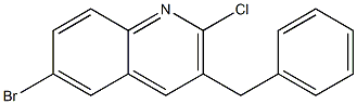 3-Benzyl-6-Bromo-2-Chloroquinoline 化学構造