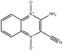 3-Amino-2-quinoxalinecarbonitrile1，4-dioxide Chemische Struktur