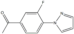 3’-Fluoro-4’-(1-pyrazolyl)acetophenone Chemische Struktur