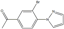 3’-Bromo-4’-(1-pyrazolyl)acetophenone Chemical Structure