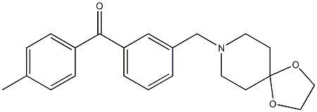 3-[8-(1，4-dioxa-8-azaspiro[4.5]decyl)methyl]-4'-methyl benzophenone 化学構造