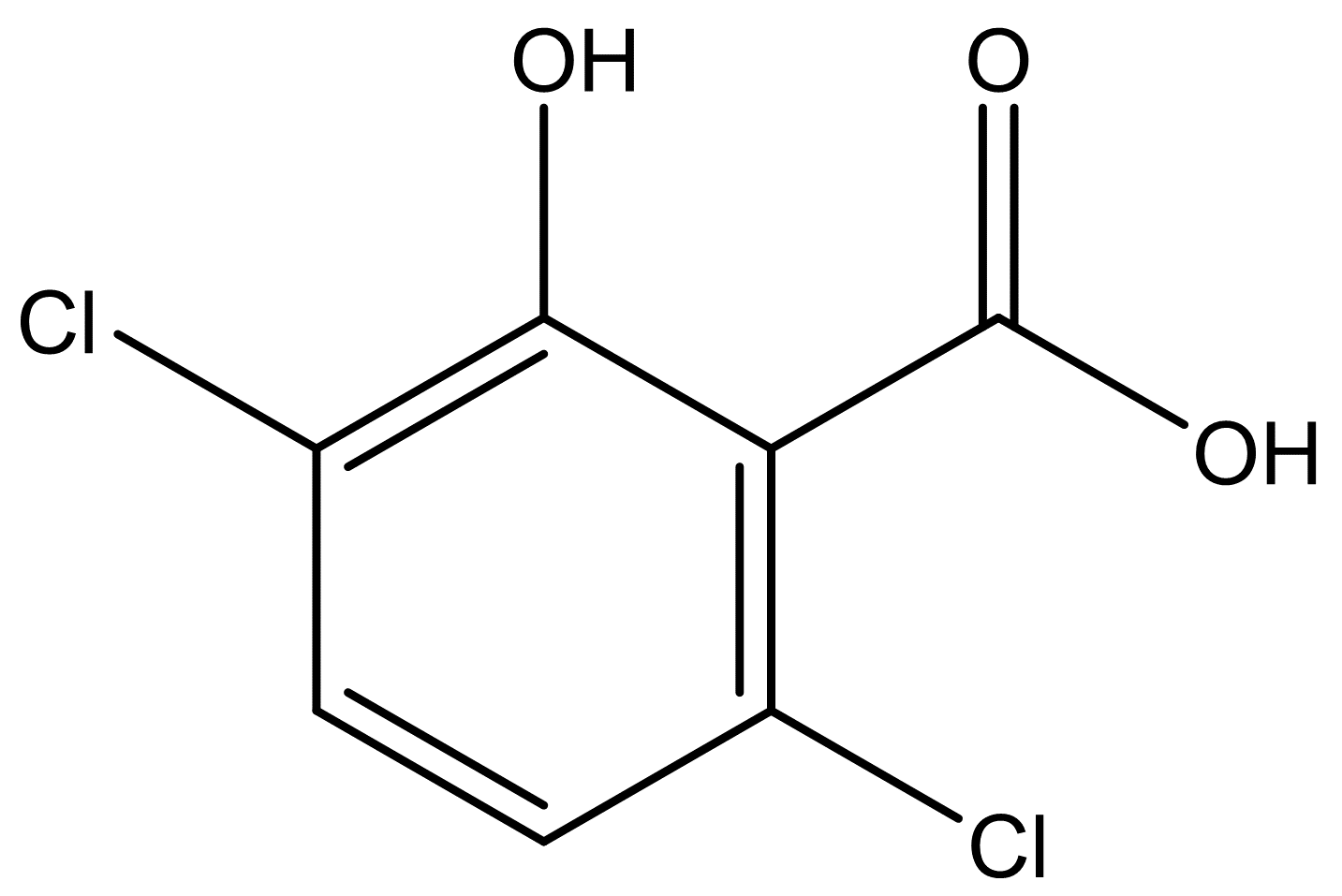 3，6-Dichloro-2-Hydroxy Benzoic Acid Chemical Structure