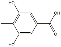 3，5-Dihydroxy-4-methylbenzoic Acid Chemical Structure