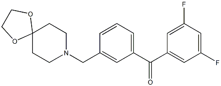 3，5-difluoro-3'-[8-(1，4-dioxa-8-azaspiro[4.5]decyl)methyl]benzophenone Chemical Structure