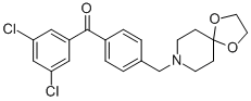 3，5-dichloro-4'-[8-(1，4-dioxa-8-azaspiro[4.5]decyl)methyl]benzophenone Chemical Structure