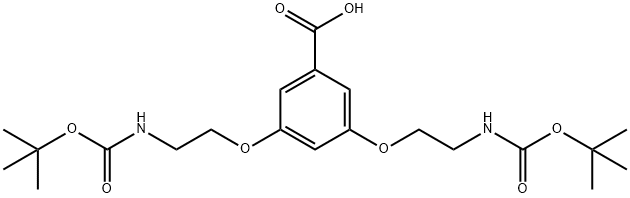 3，5-Bis[2-(boc-amino)ethoxy]-benzoic acid 化学構造