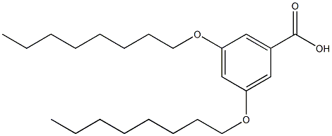 3，5-Bis(octyloxy)benzoic acid 化学構造