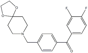 3，4-difluoro-4'-[8-(1，4-dioxa-8-azaspiro[4.5]decyl)methyl]benzophenone Chemical Structure