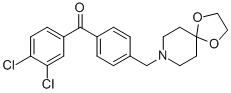 3，4-dichloro-4'-[8-(1，4-dioxa-8-azaspiro[4.5]decyl)methyl]benzophenone Chemical Structure